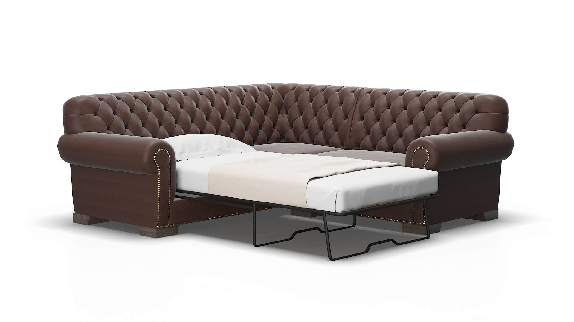 Chester Bella espresso Sectional sleeper Espresso Legs  2