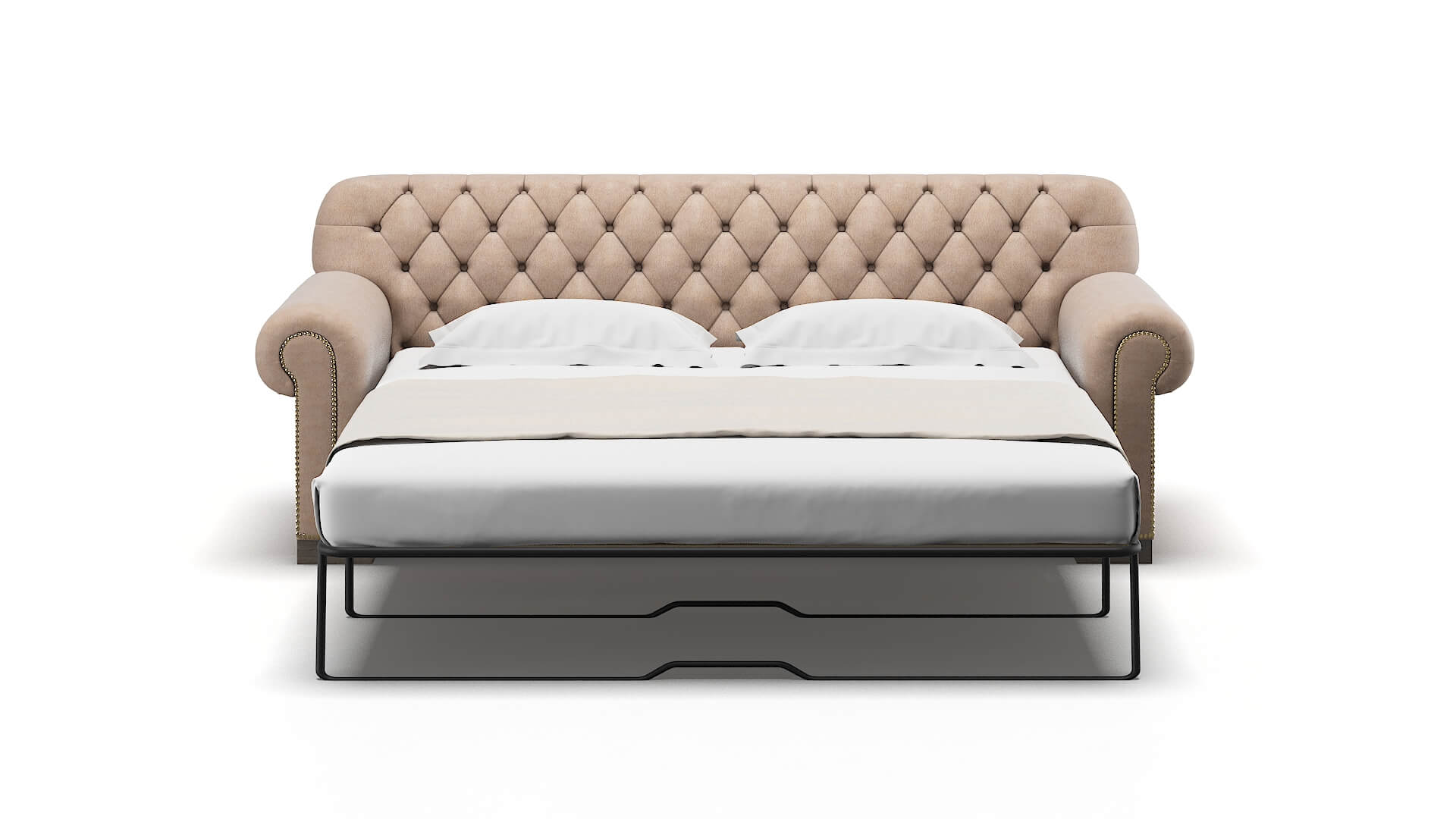 Chester Bella Pewter Sofa Sleeper Espresso legs 1