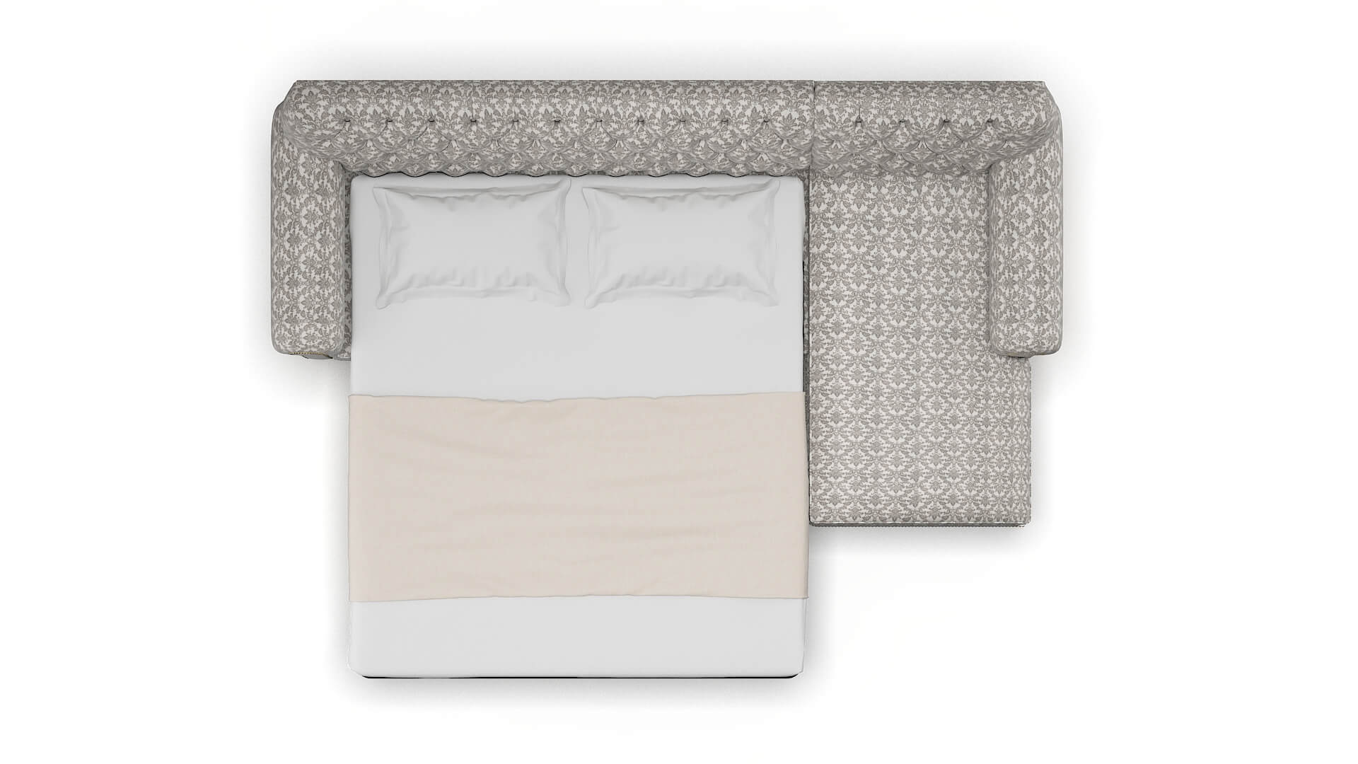 Chester Bergamo Dove Panel Sleeper Espresso legs 3