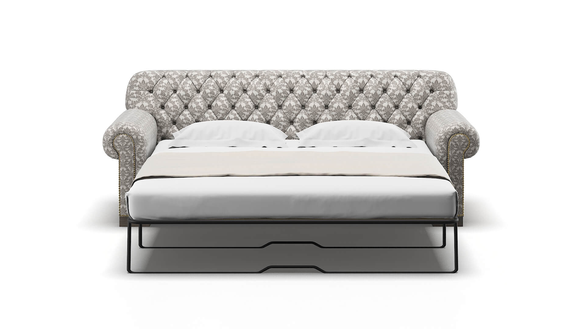 Chester Bergamo Dove Sofa Sleeper Espresso legs 1