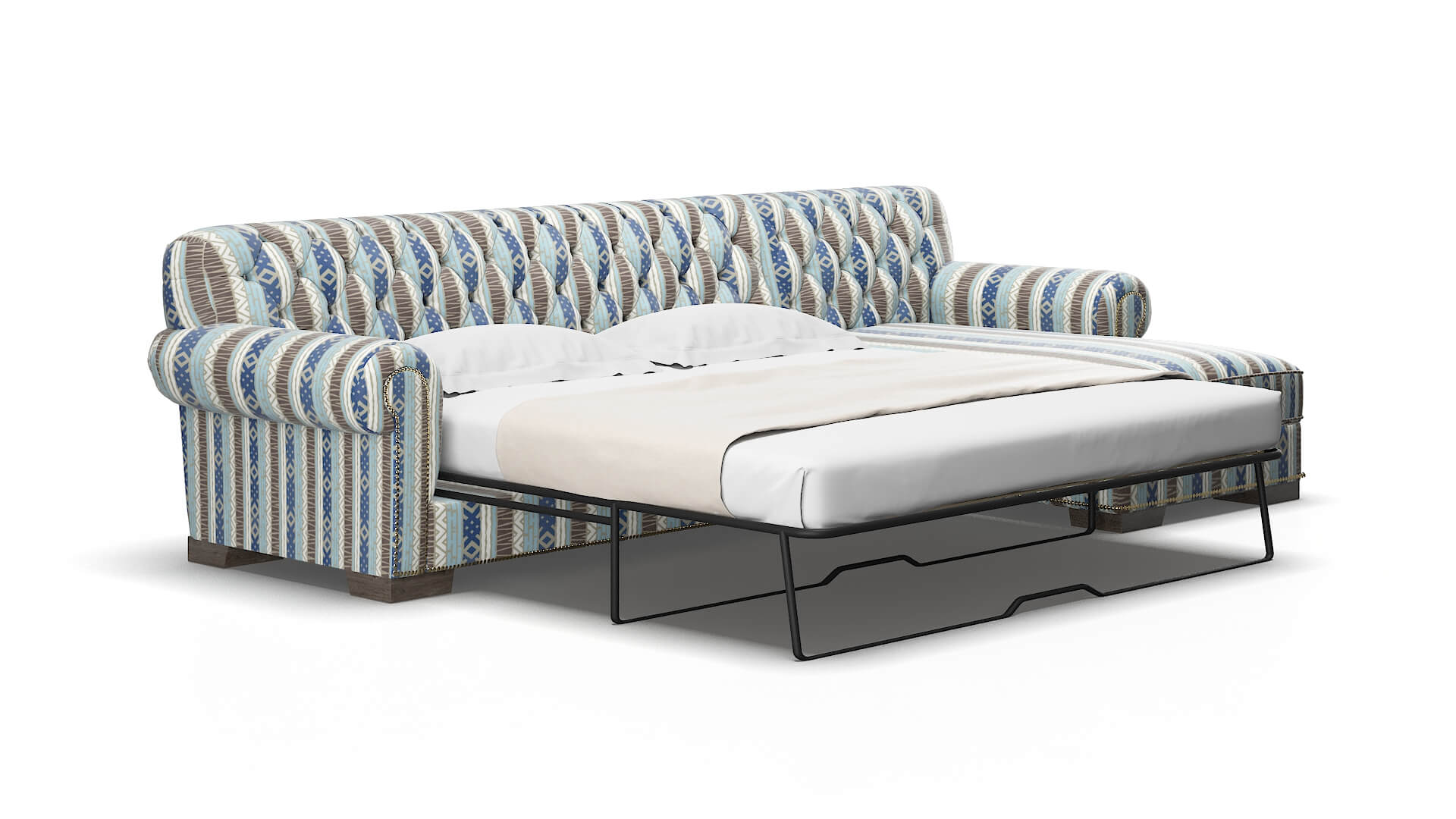 Chester Bodhi indigo Panel sleeper Espresso Legs  2