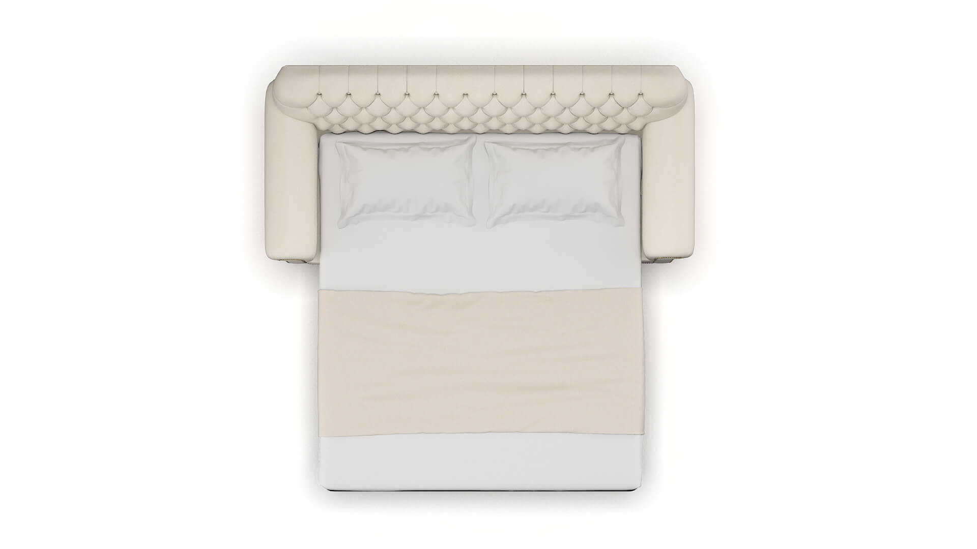 Chester Bungalow Ivory Sofa Sleeper Espresso legs 3