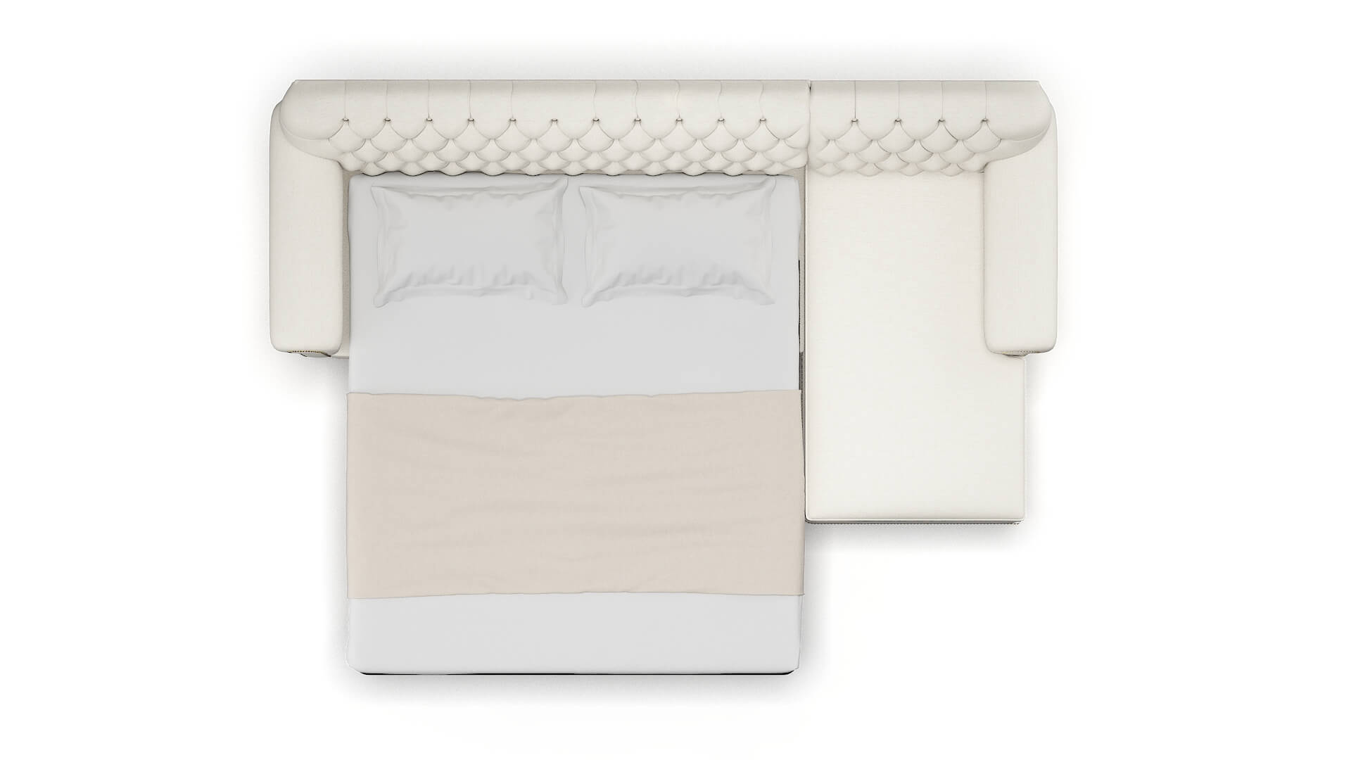 Chester Catalina Ivory Panel Sleeper Espresso legs 3