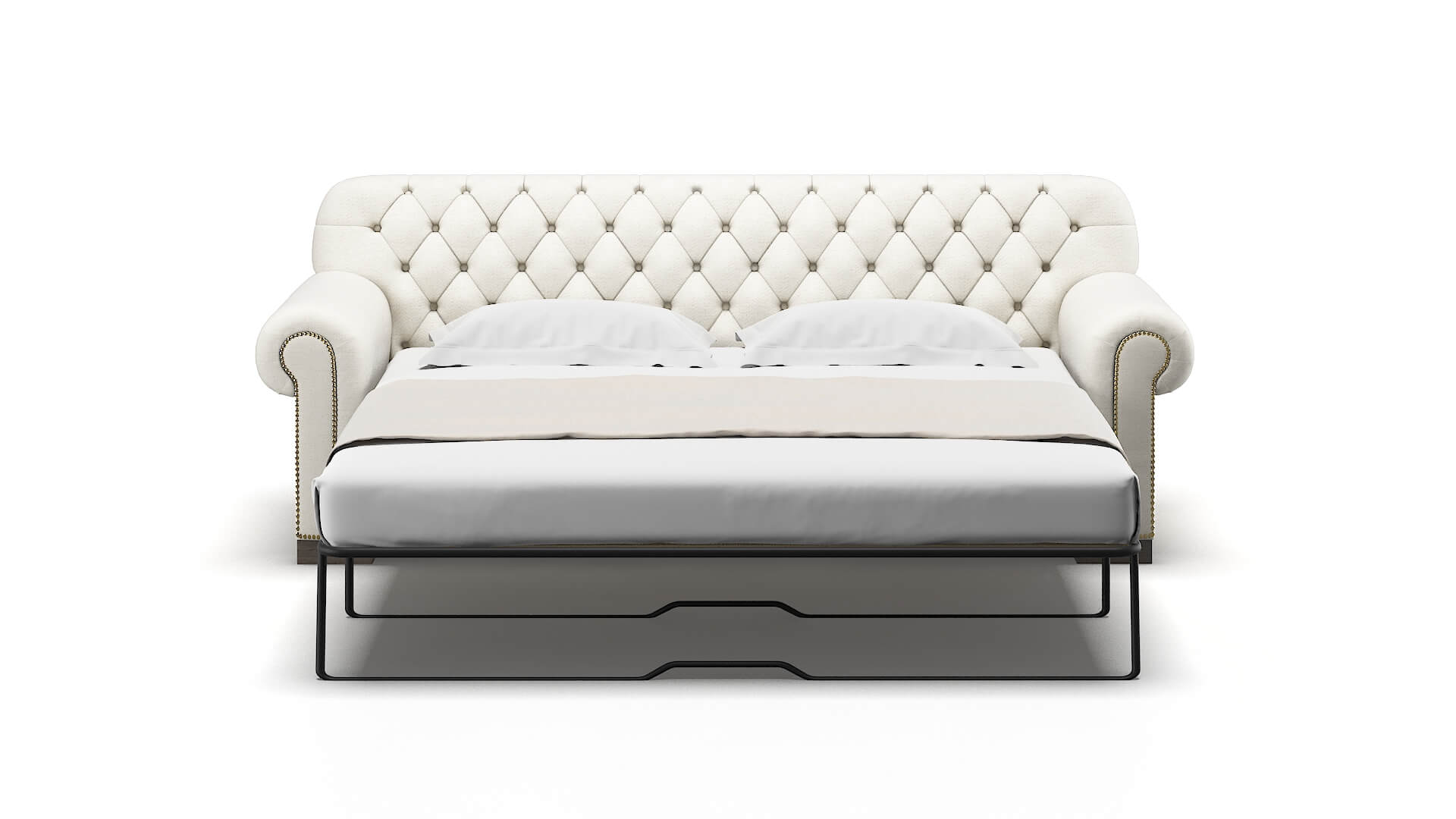 Chester Catalina Ivory Sofa Sleeper Espresso legs 1