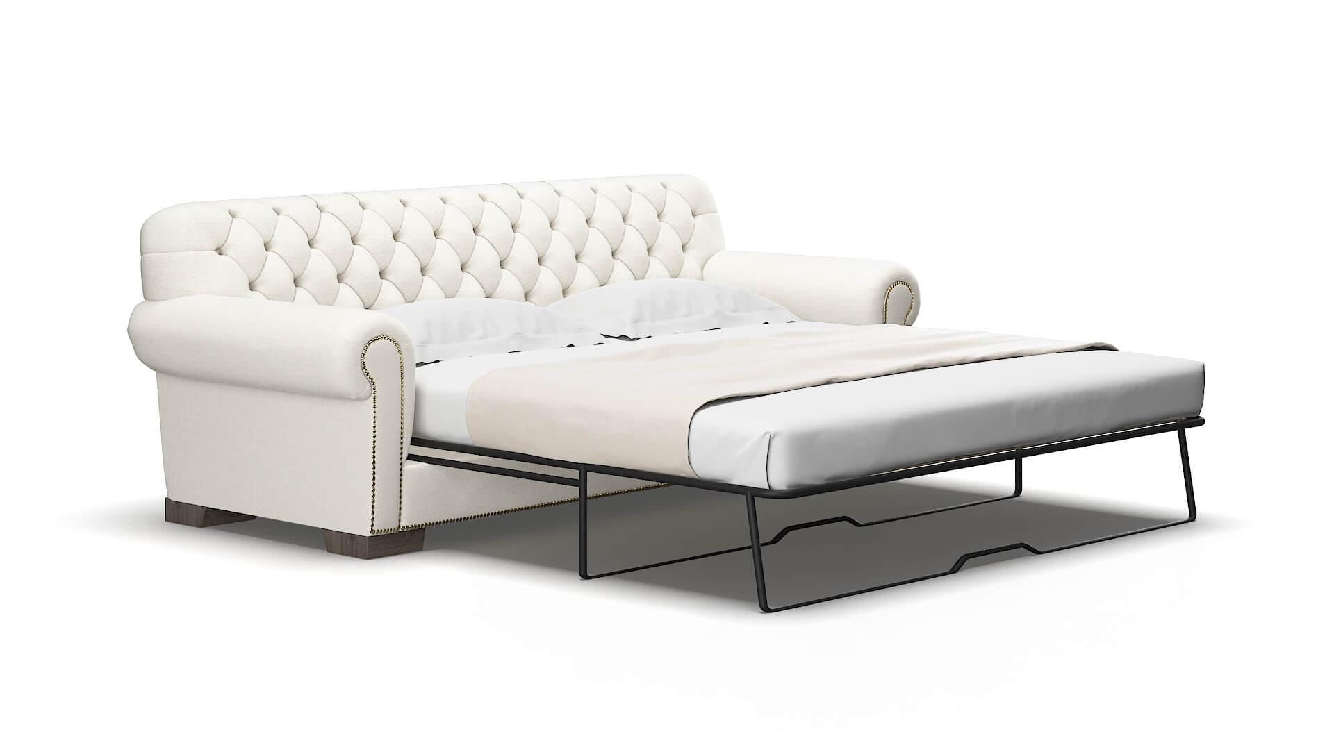 Chester Catalina Ivory Sofa Sleeper Espresso legs 2
