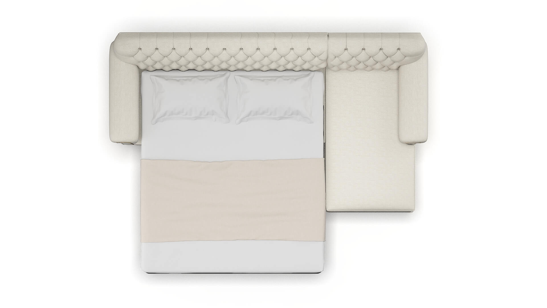 Chester Catalina Linen Panel Sleeper Espresso legs 3