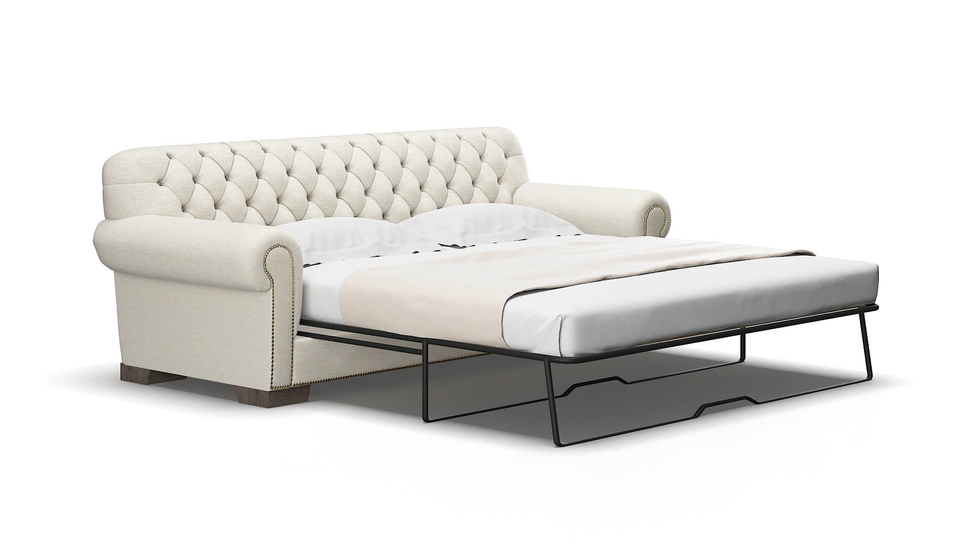 Chester Catalina Linen Sofa Sleeper Espresso legs 2