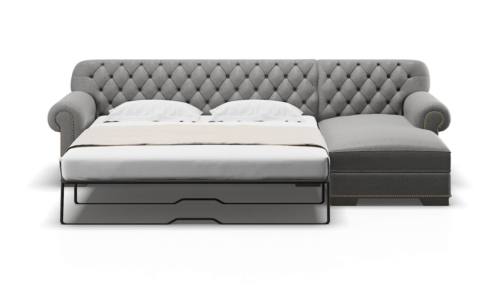 Chester Catalina Steel Panel Sleeper Espresso legs 1