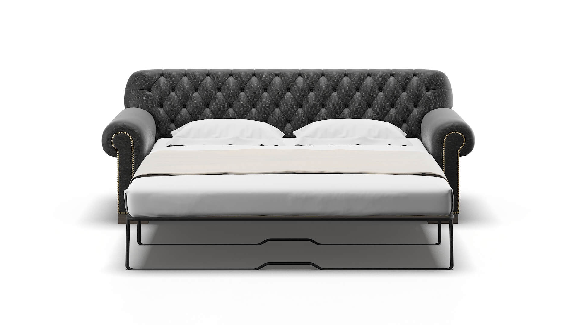 Chester Chance Denim Sofa Sleeper Espresso legs 1