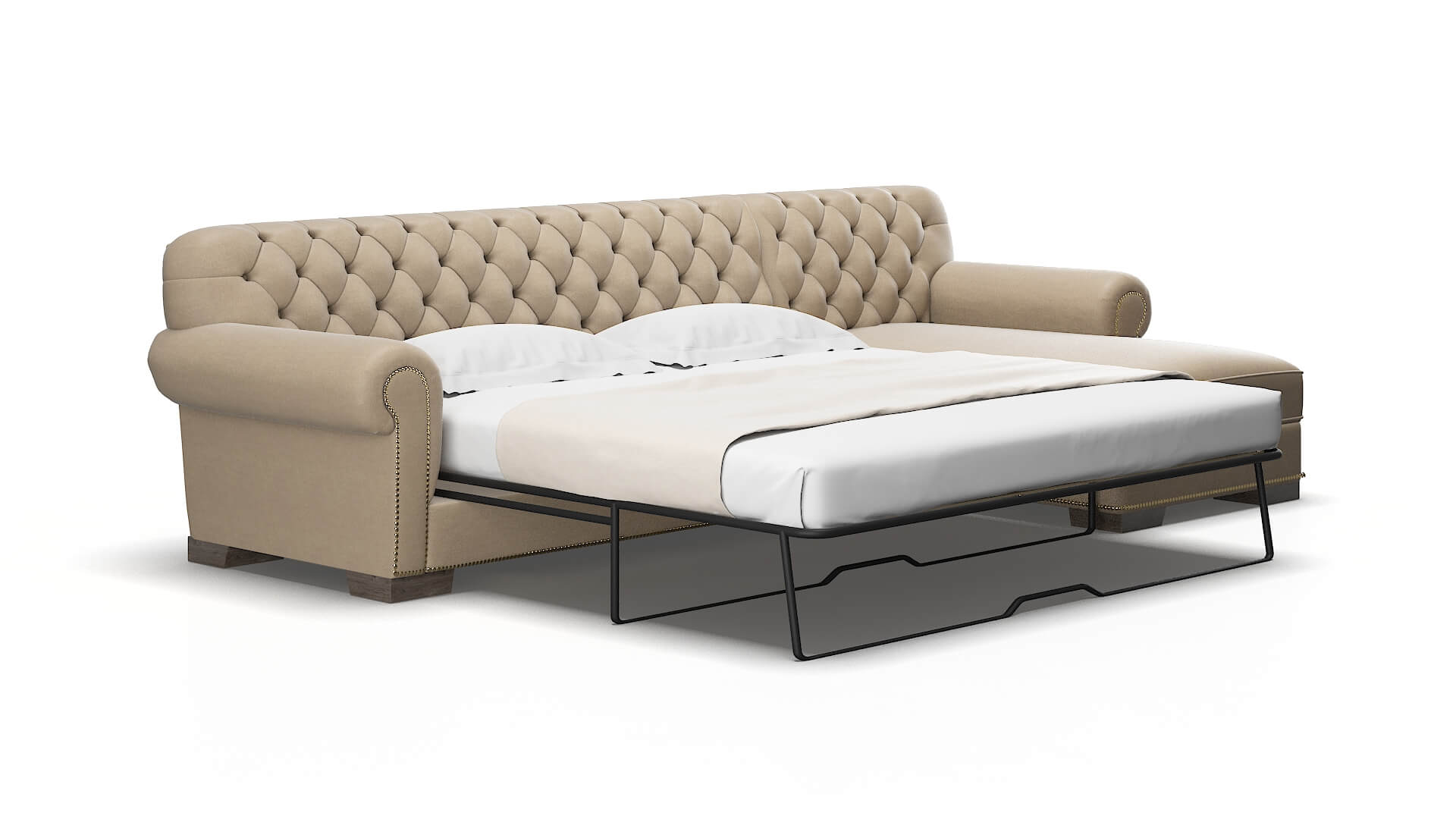 Chester Chance platinum Panel sleeper Espresso Legs  2