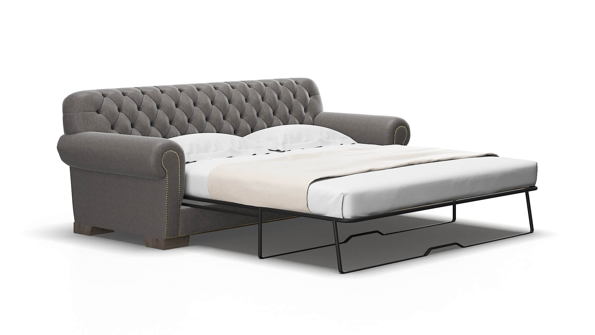 Chester Cosmo charcoal Sofa sleeper Espresso Legs  2