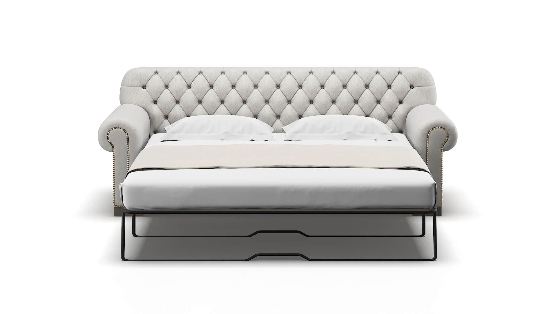 Chester Cosmo Silver Sofa Sleeper Espresso legs 1