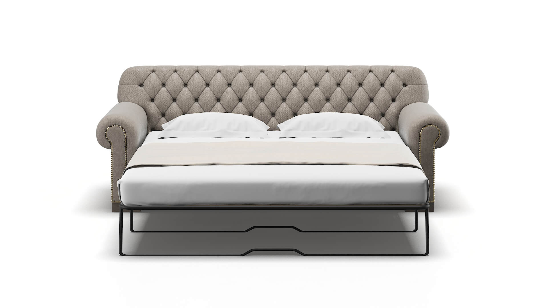 Chester Cosmo Taupe Sofa Sleeper Espresso legs 1