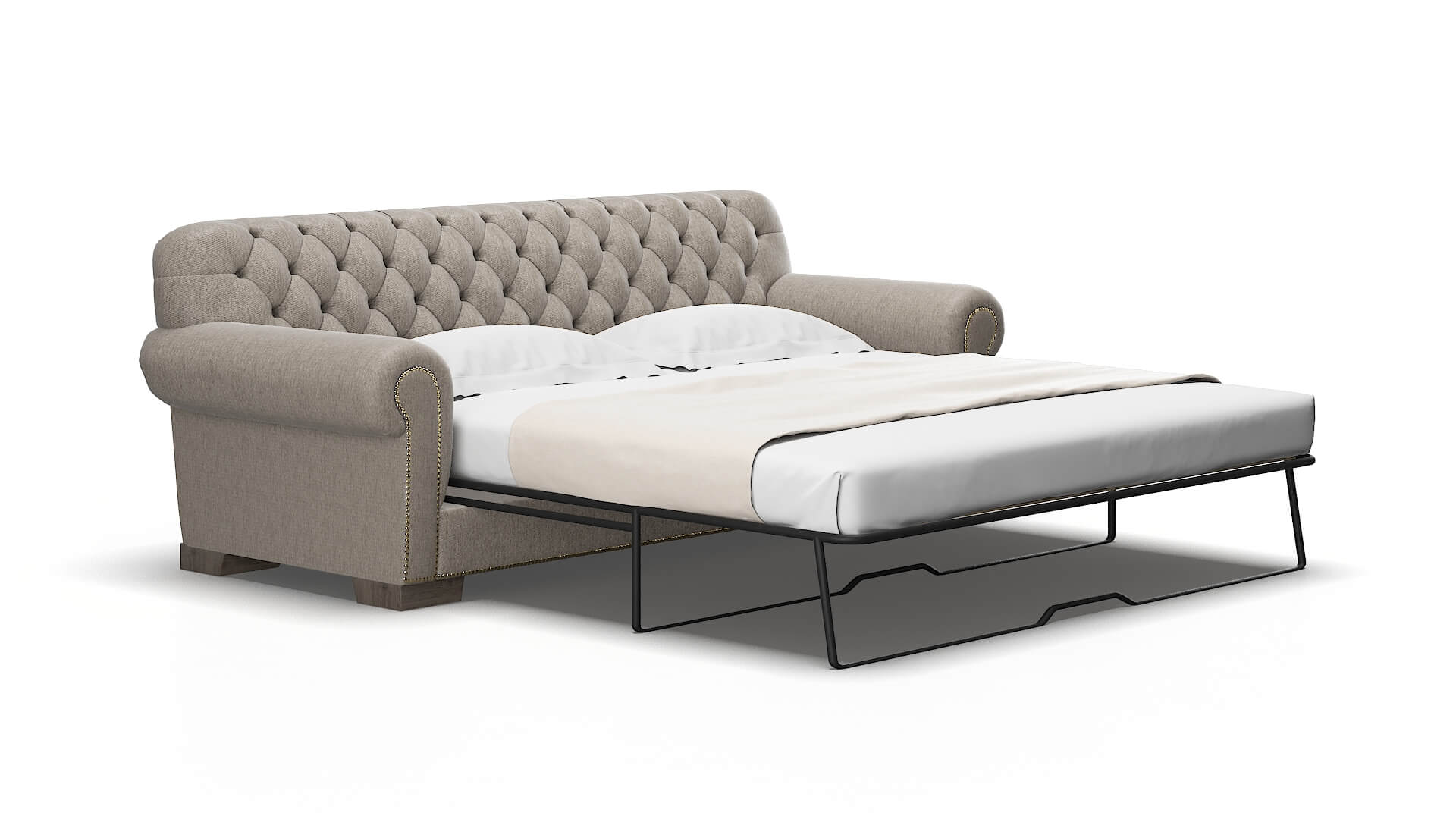 Chester Cosmo taupe Sofa sleeper Espresso Legs  2