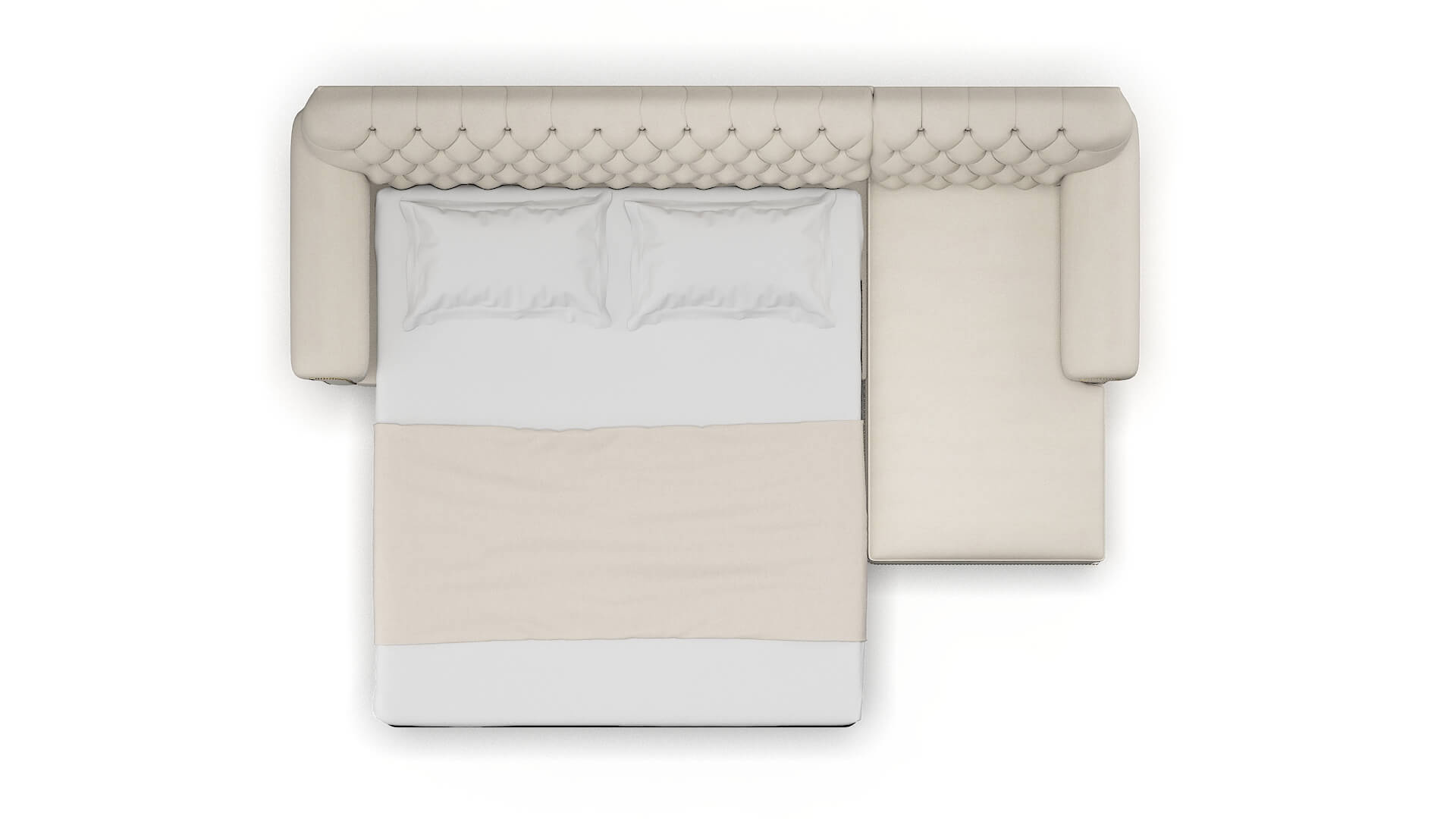 Chester Dawson Sand Panel Sleeper Espresso legs 3