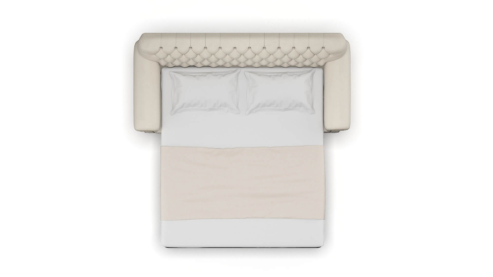 Chester Dawson Sand Sofa Sleeper Espresso legs 3