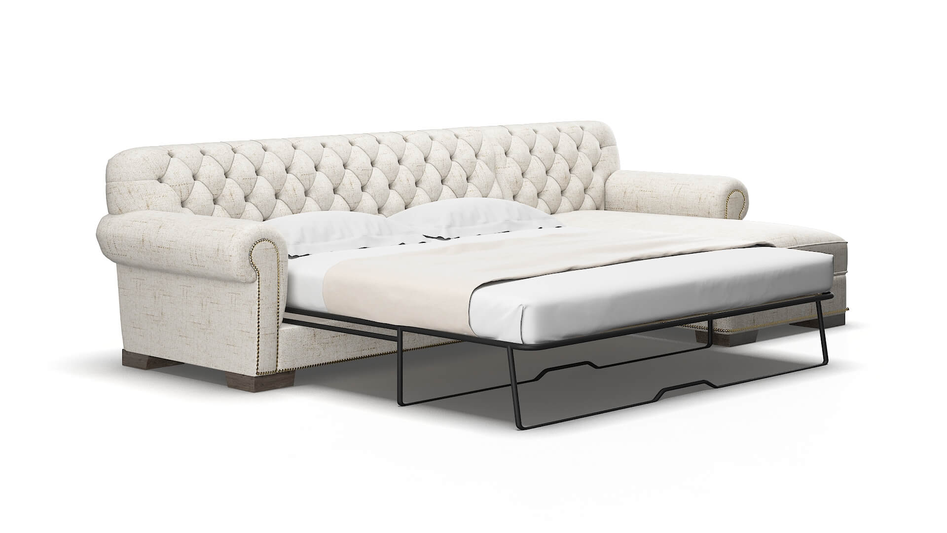 Chester Derby taupe Panel sleeper Espresso Legs  2