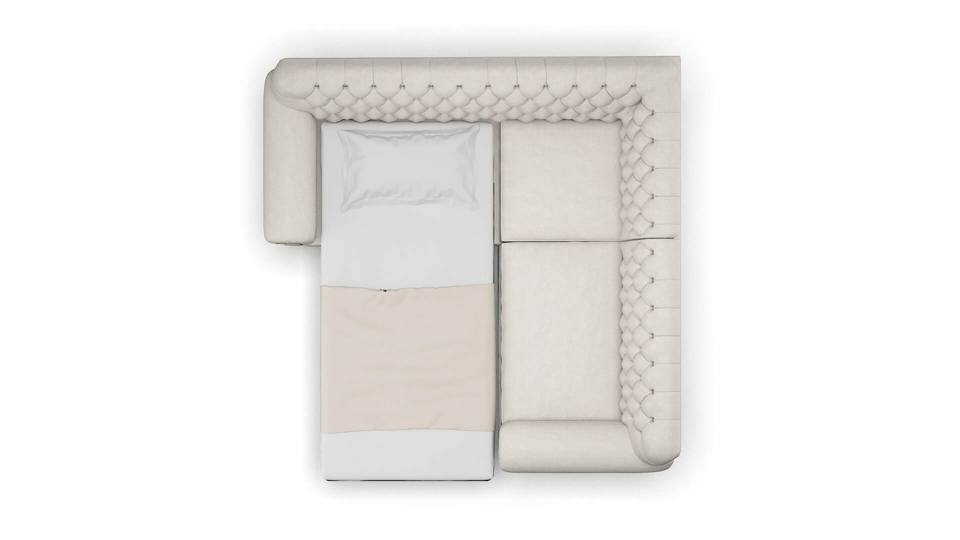 Chester Dream_d Stone Sectional Sleeper Espresso legs 3