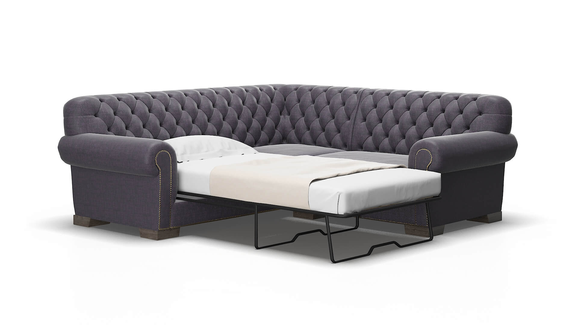 Chester Durham ink Sectional sleeper Espresso Legs  2