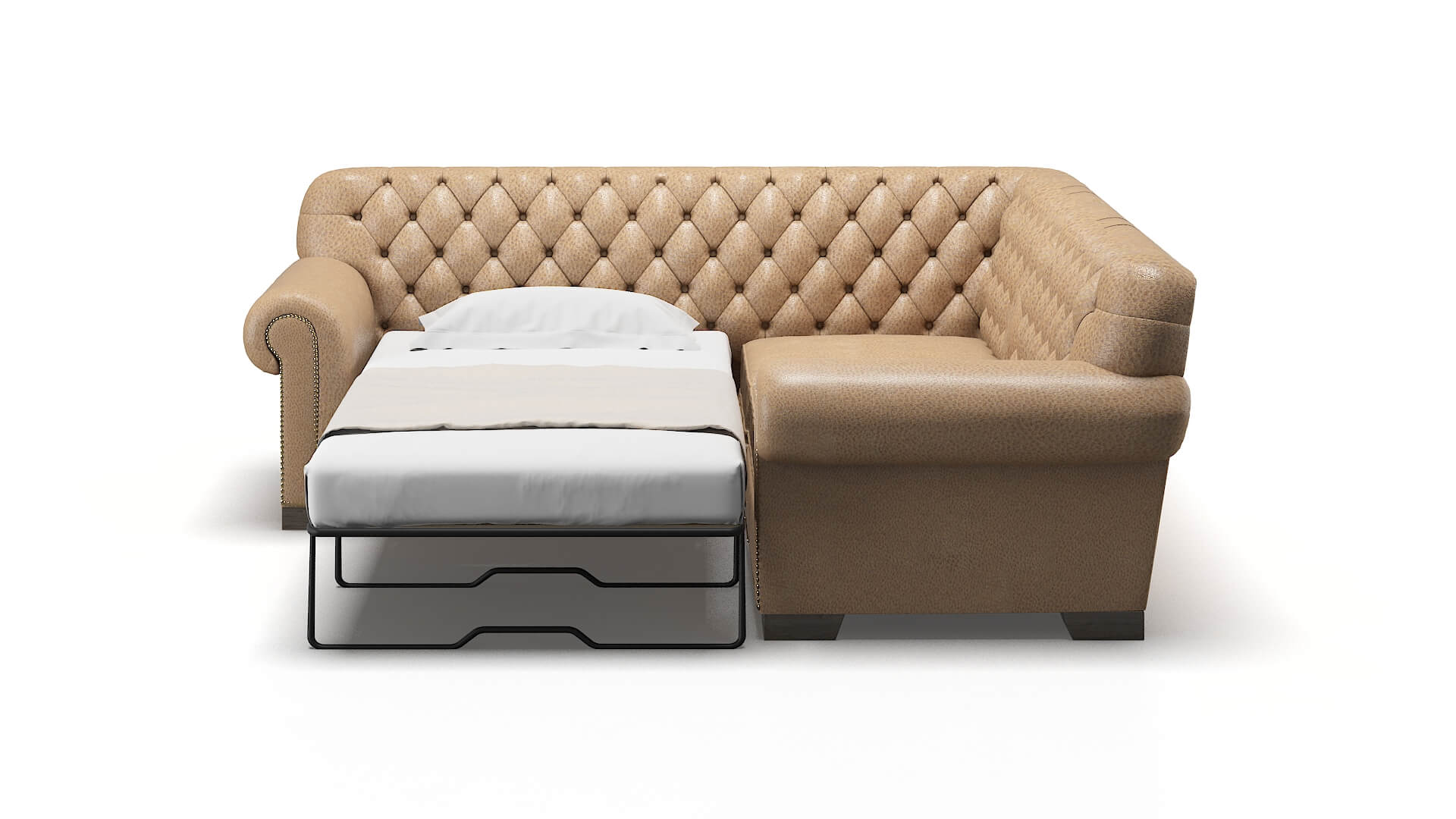 Chester Ford Dune Sectional Sleeper Espresso legs 1