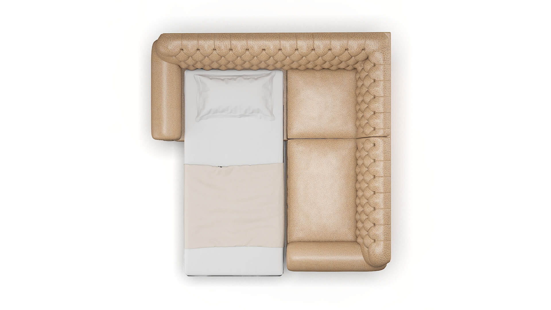 Chester Ford Dune Sectional Sleeper Espresso legs 3