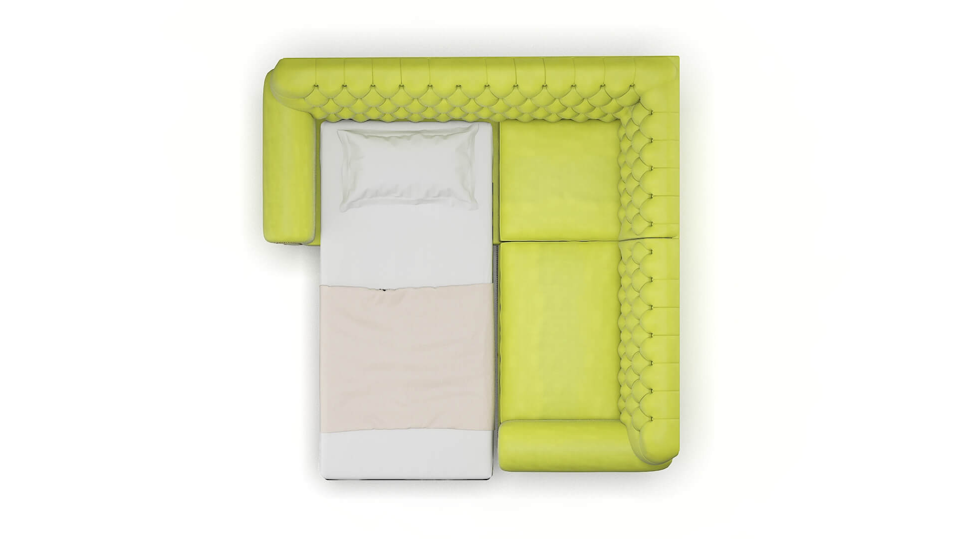 Chester Hathaway Apple Sectional Sleeper Espresso legs 3