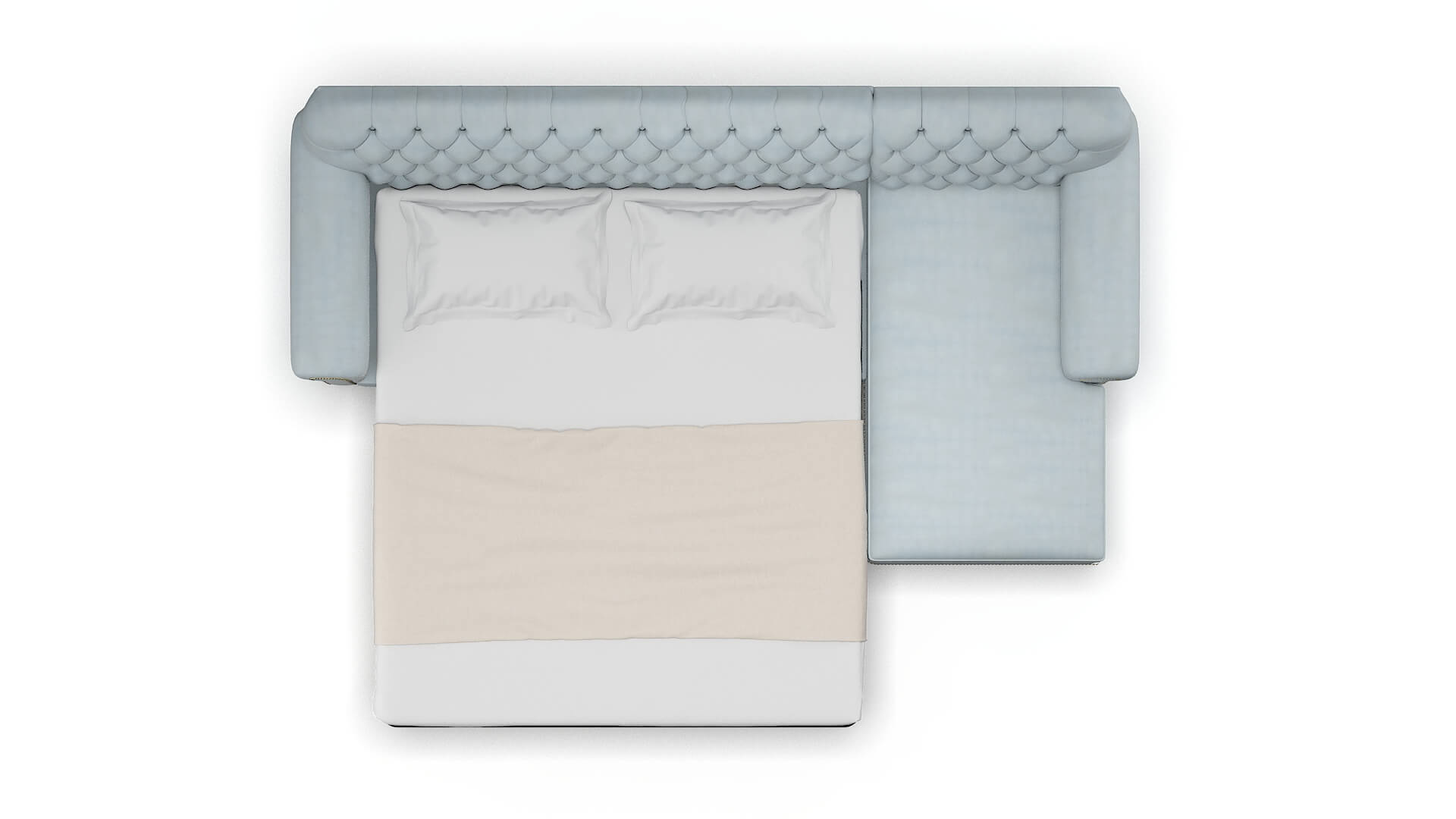 Chester Hathaway Aqua Panel Sleeper Espresso legs 3