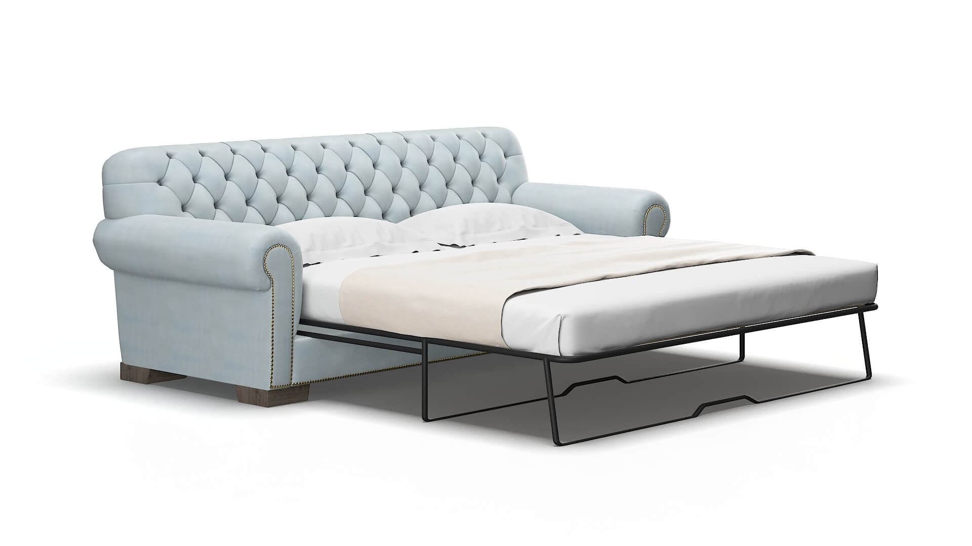 Chester Hathaway aqua Sofa sleeper Espresso Legs  2