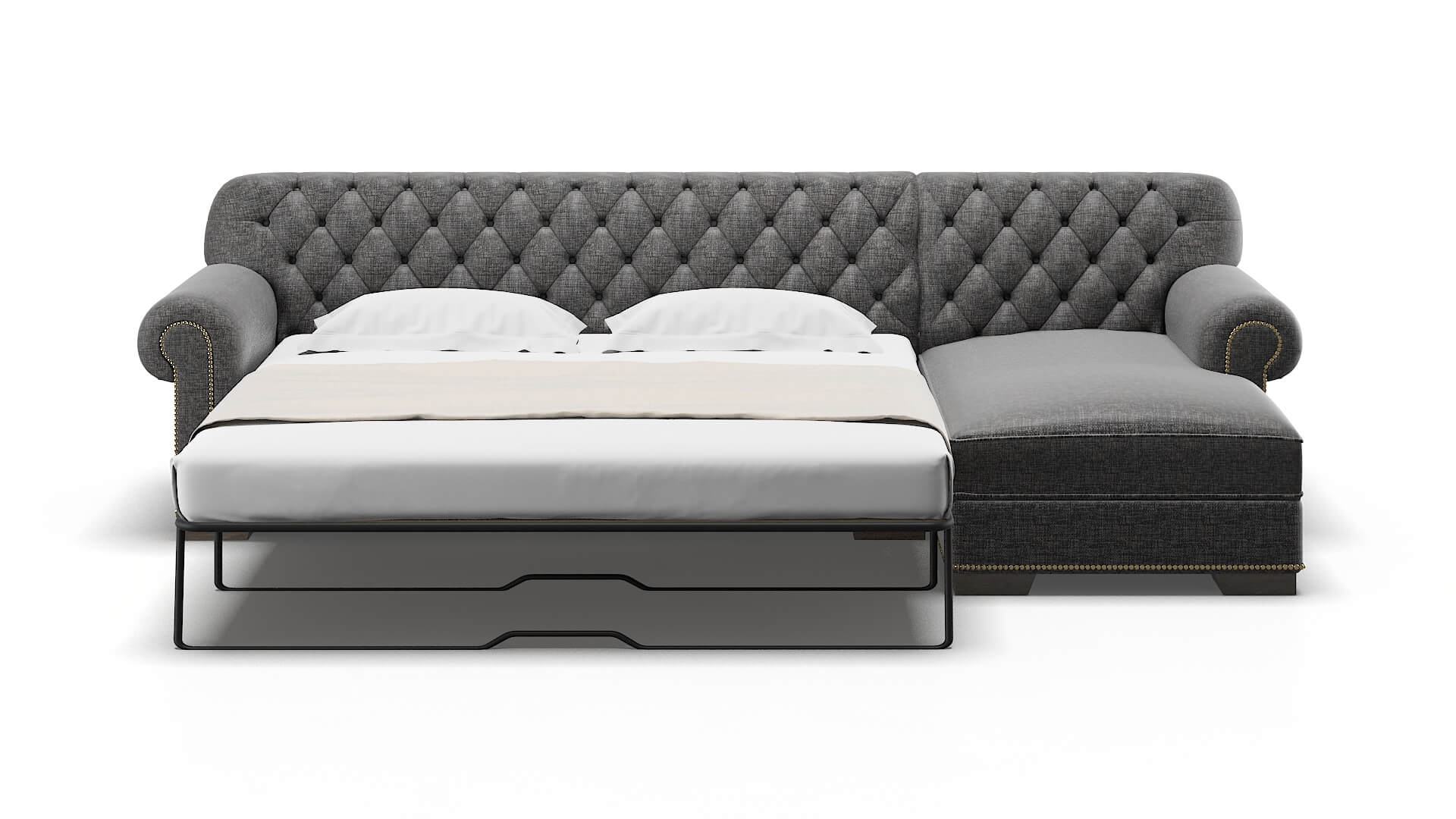 Chester Insight Charcoal Panel Sleeper Espresso legs 1