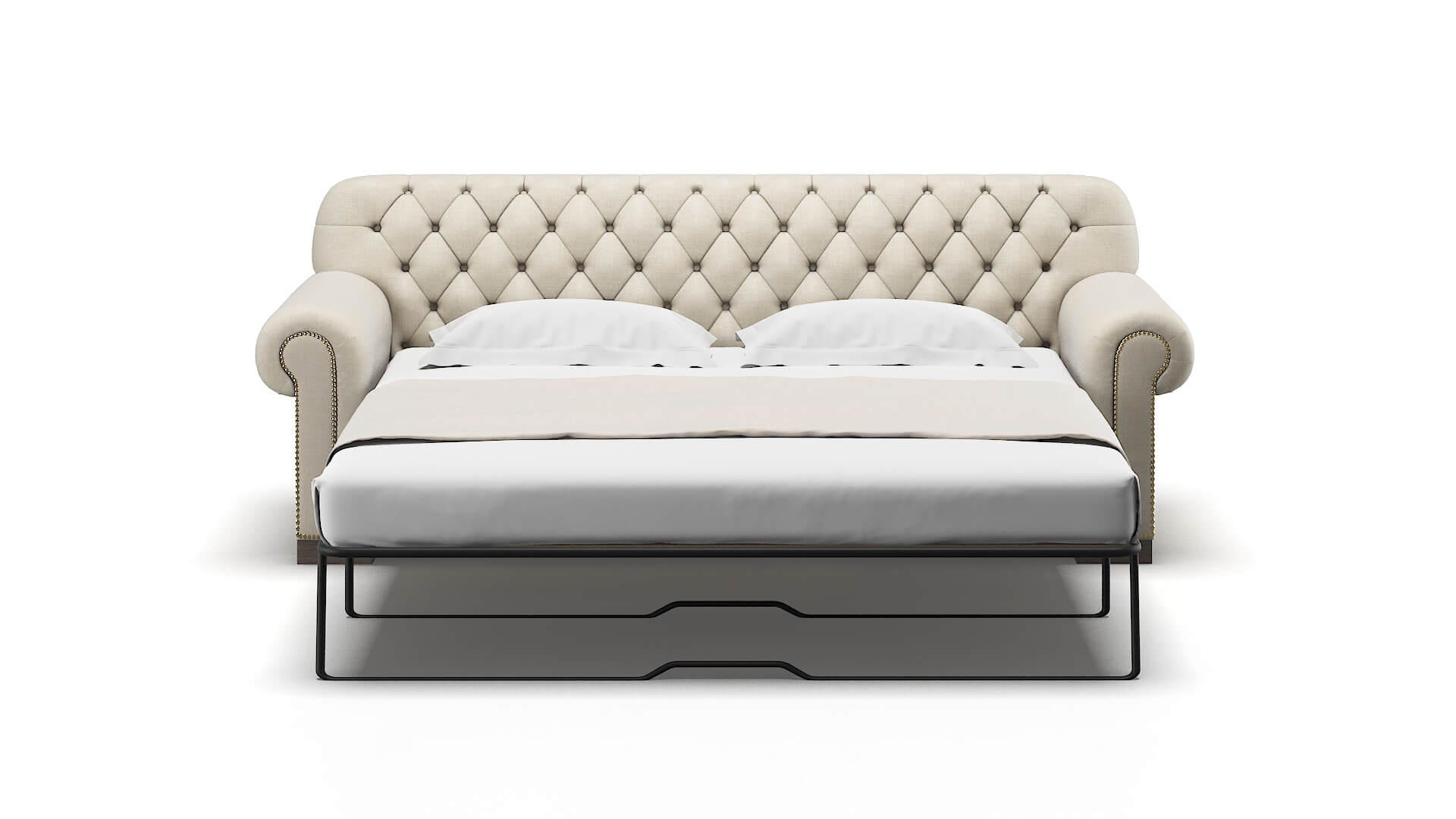 Chester Keylargo Almond Sofa Sleeper Espresso legs 1