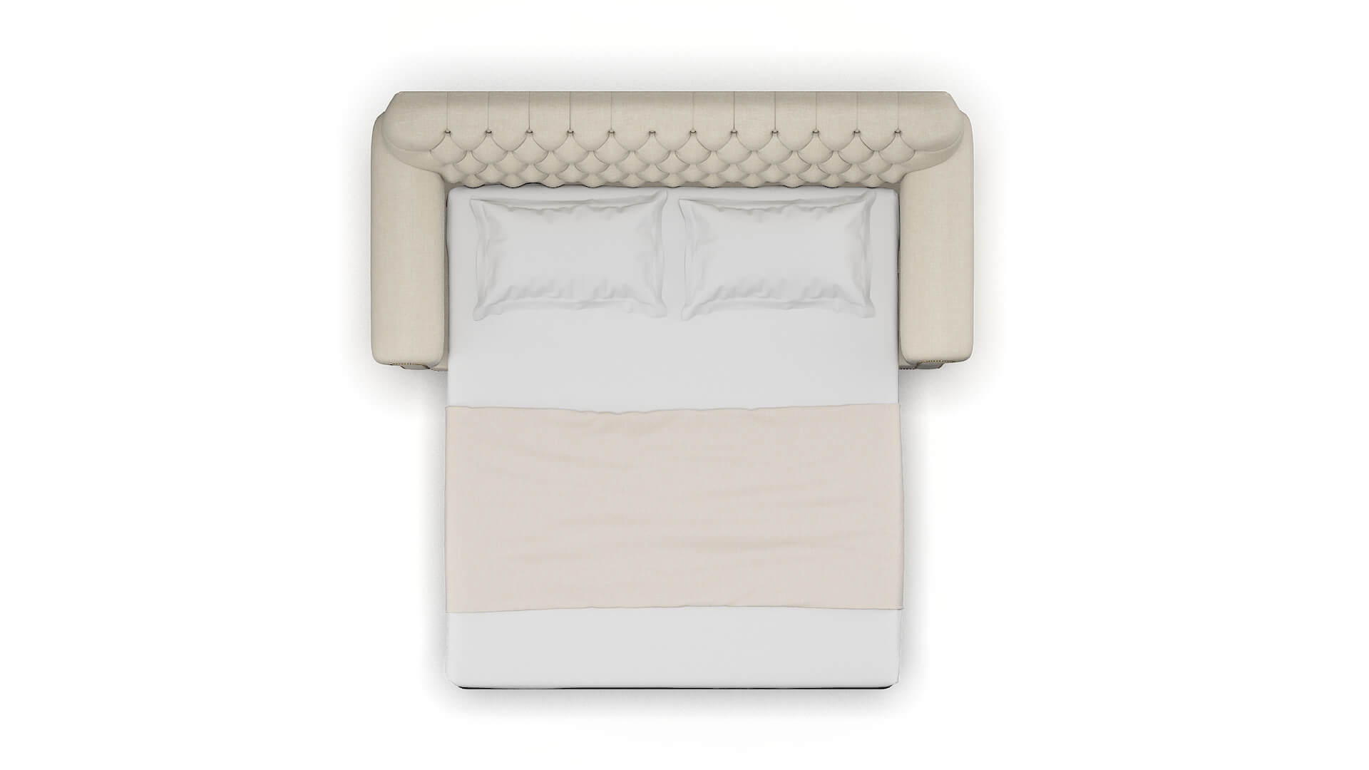 Chester Keylargo Almond Sofa Sleeper Espresso legs 3