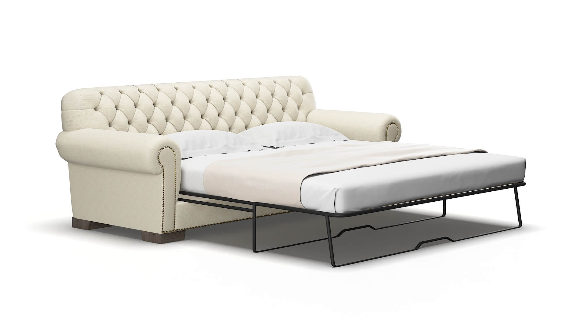 Chester Lana Sand Sofa Sleeper Espresso legs 2