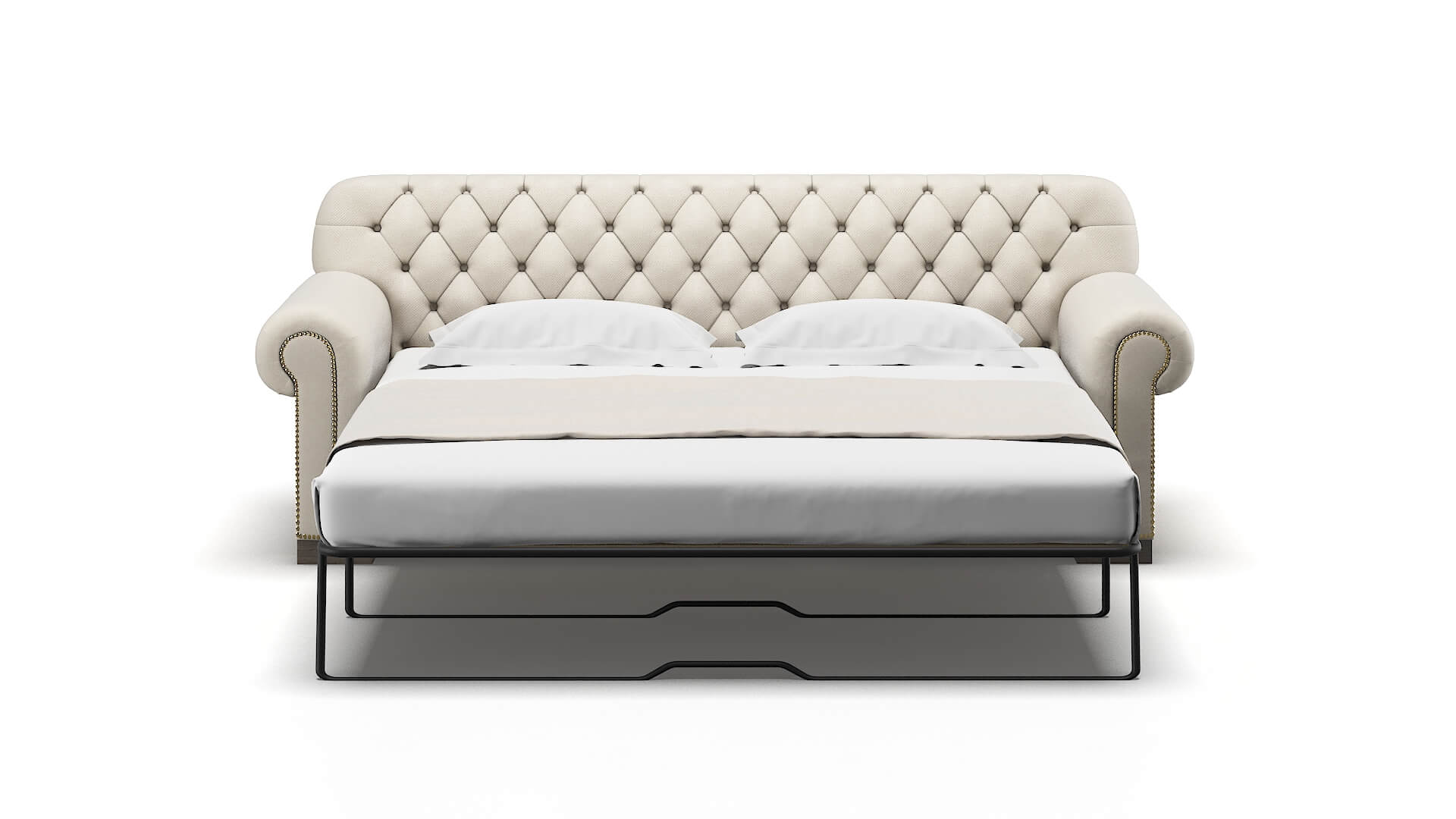 Chester Malibu Linen Sofa Sleeper Espresso legs 1