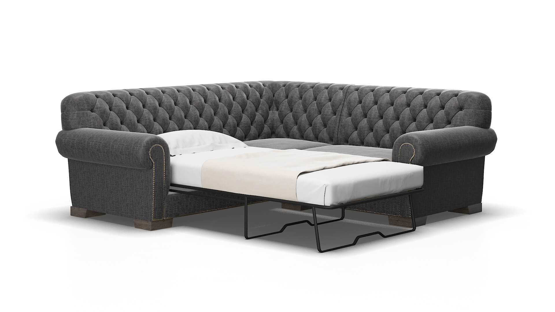 Chester Marcy Baltic Sectional Sleeper Espresso legs 2