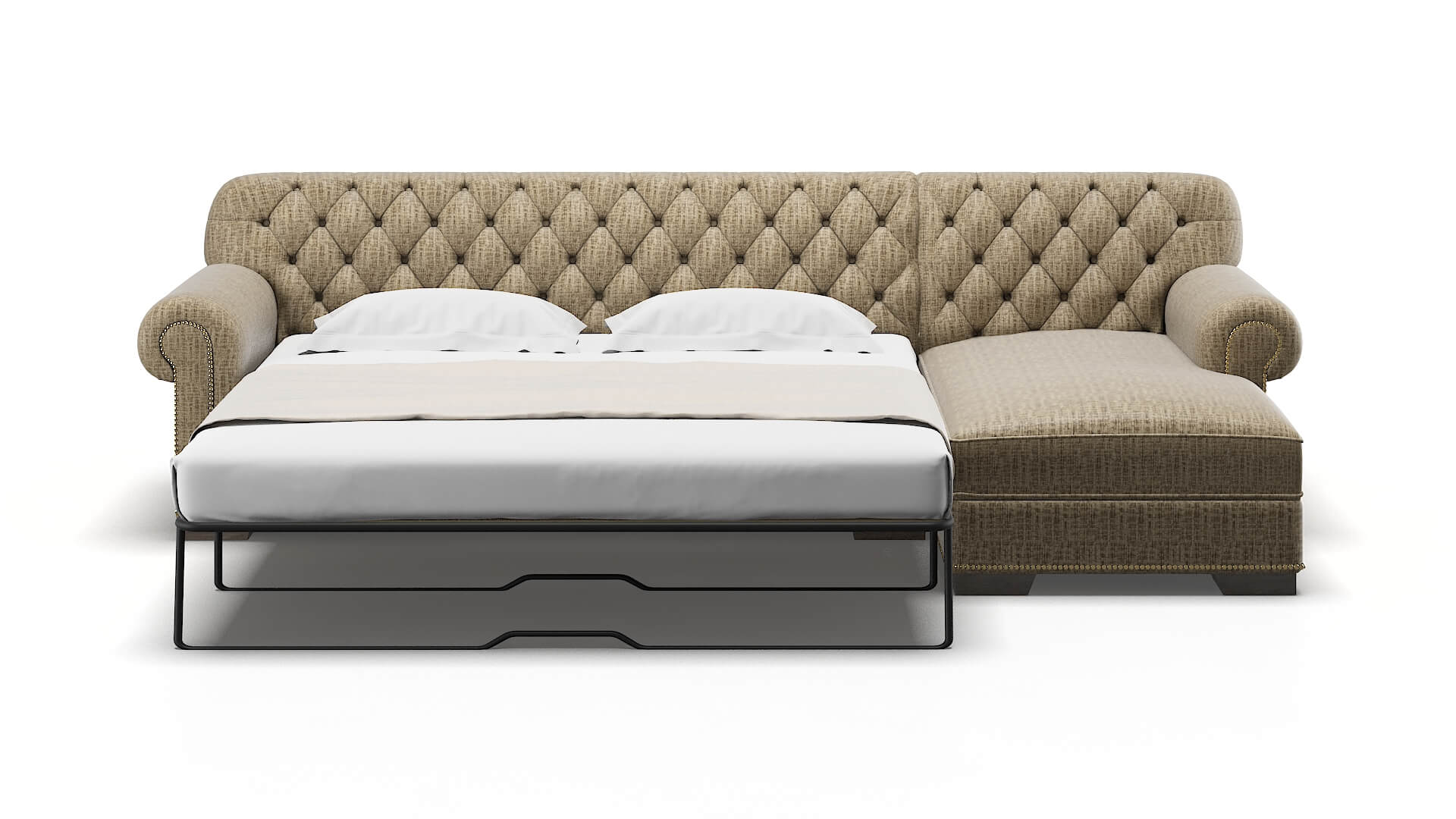 Chester Marcy Camel Panel Sleeper Espresso legs 1