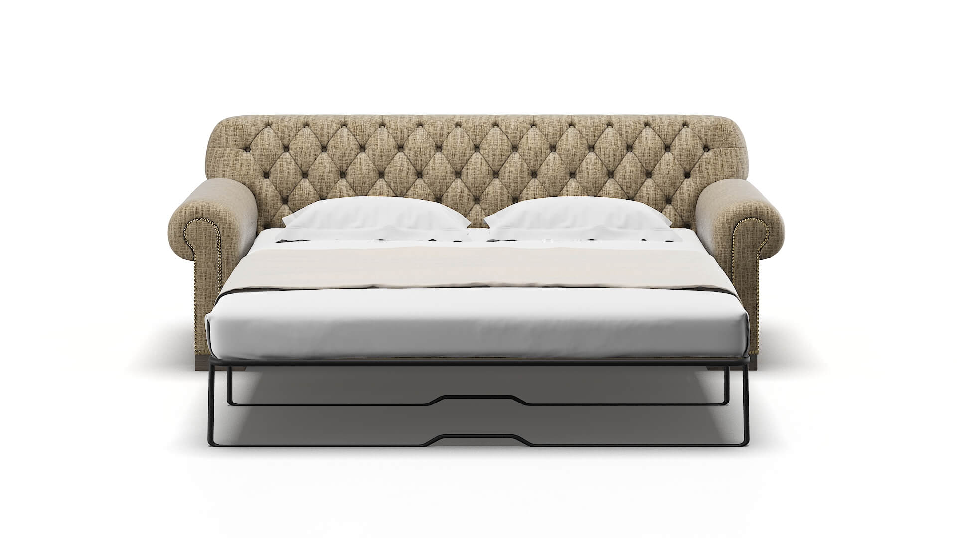 Chester Marcy Camel Sofa Sleeper Espresso legs 1