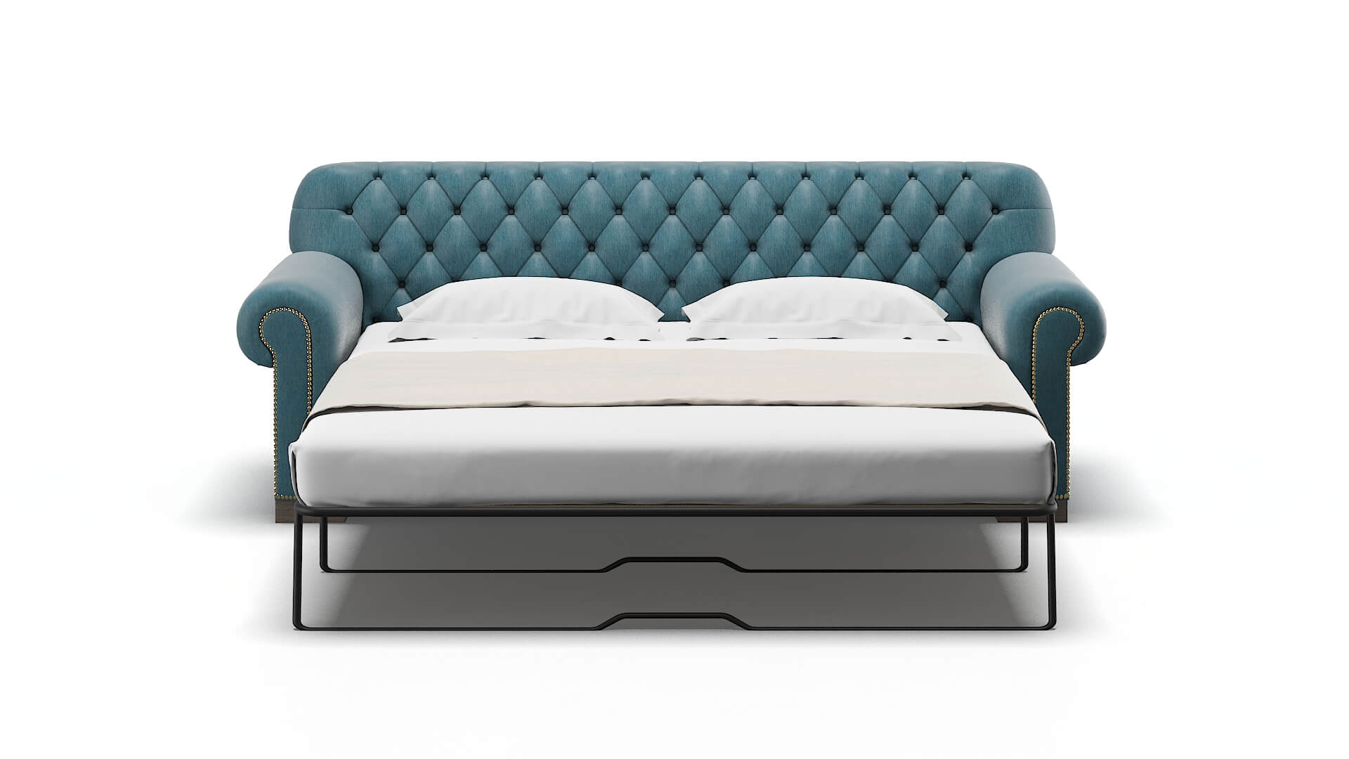 Chester Merit Peacock Sofa Sleeper Espresso legs 1