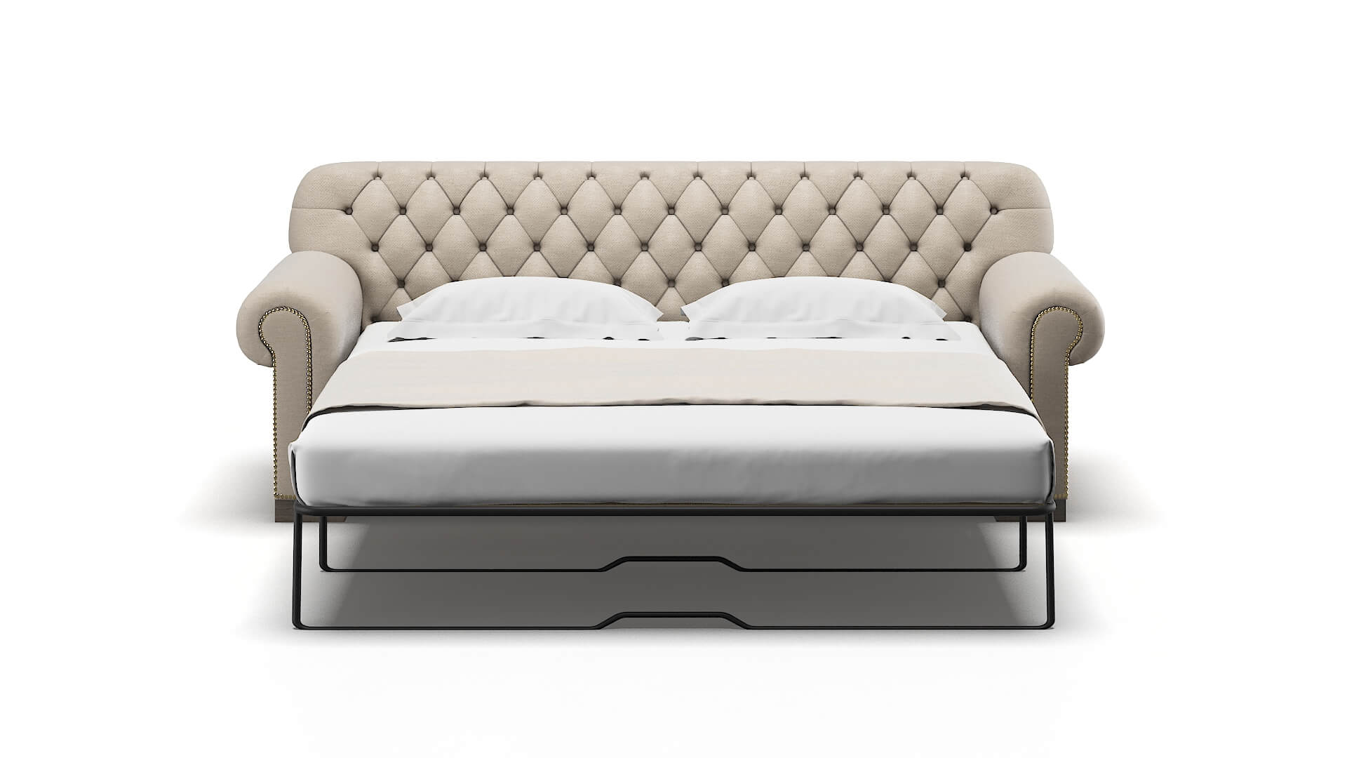 Chester Naples Almond Sofa Sleeper Espresso legs 1