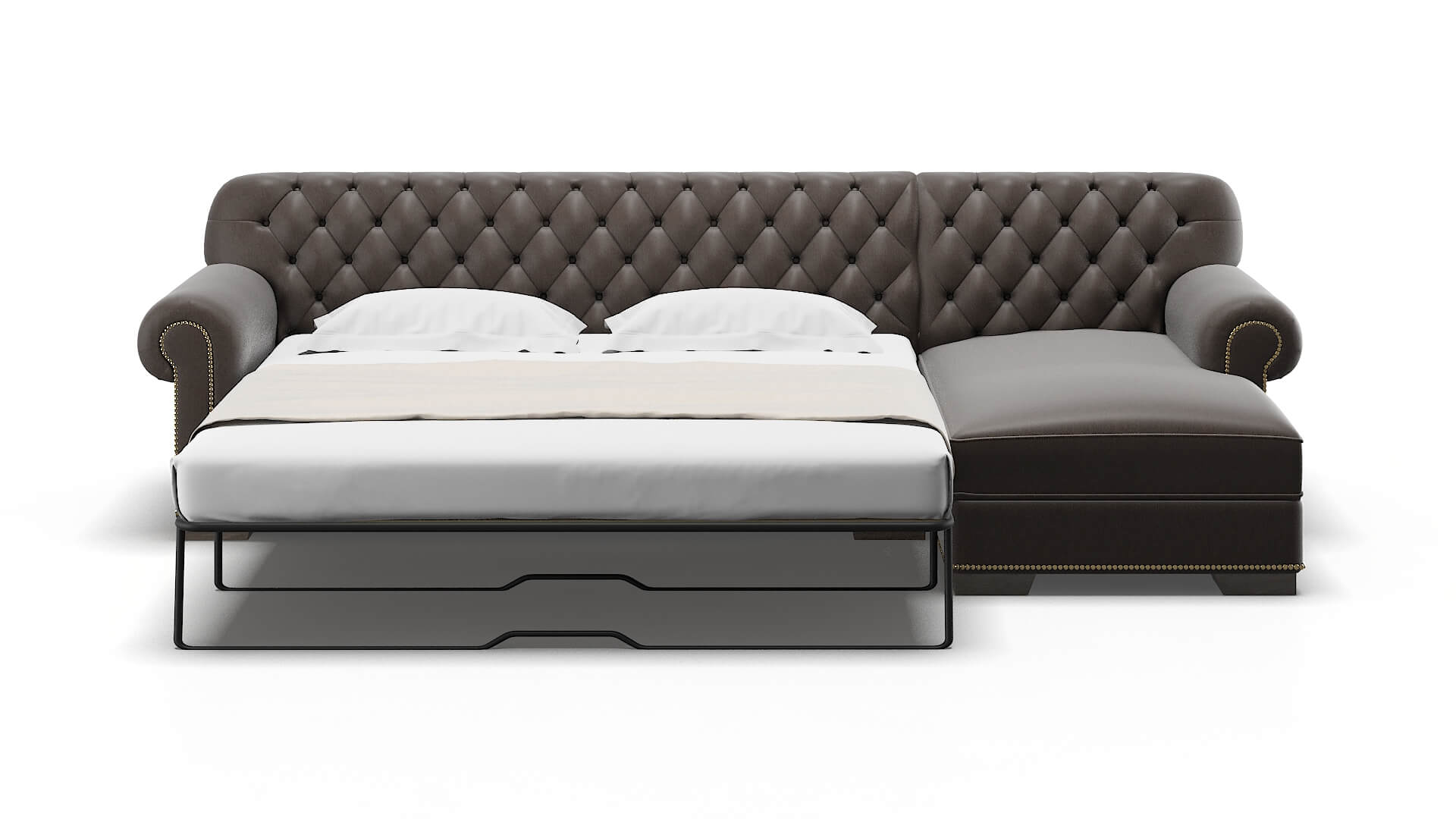 Chester Naples Graphite Panel Sleeper Espresso legs 1