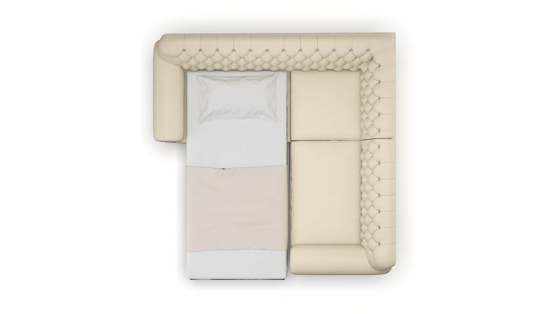 Chester Noble Buckwheat Sectional Sleeper Espresso legs 3