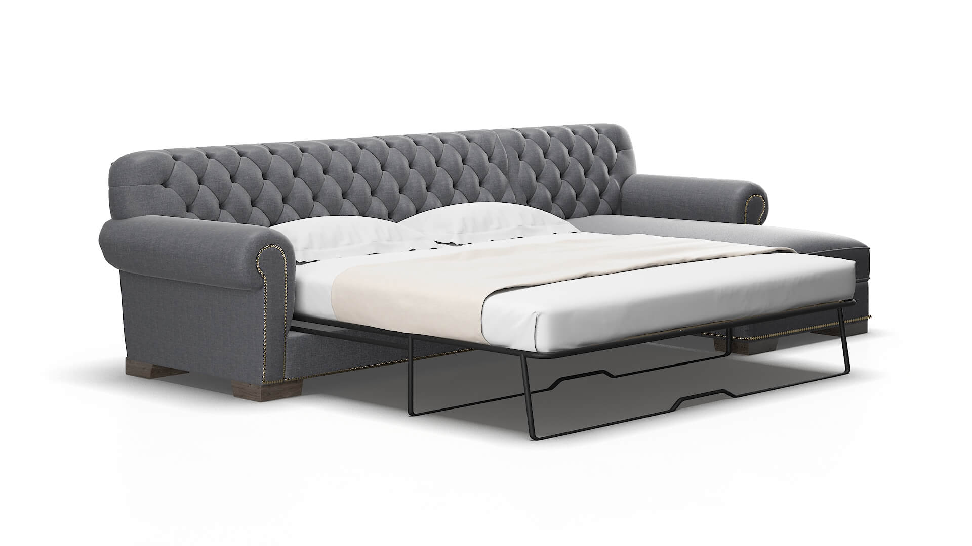 Chester Notion graphite Panel sleeper Espresso Legs  2