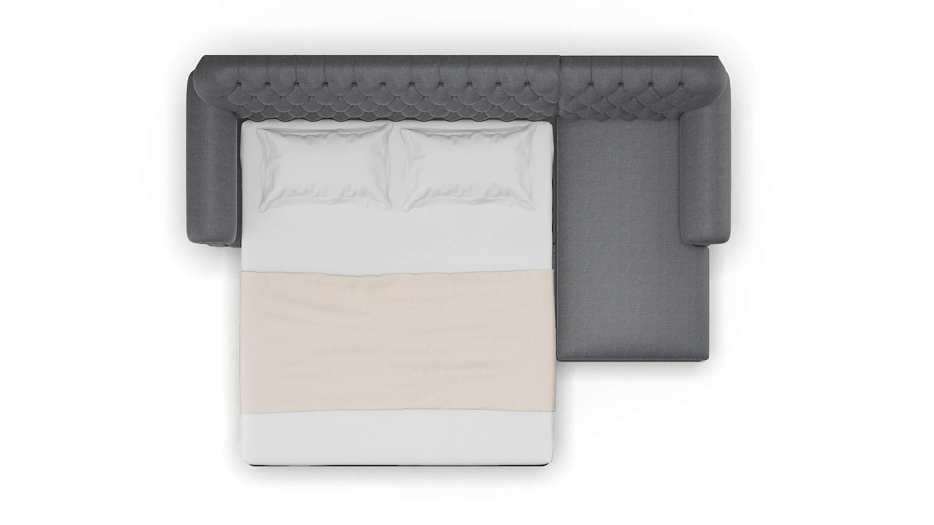 Chester Notion Graphite Panel Sleeper Espresso legs 3