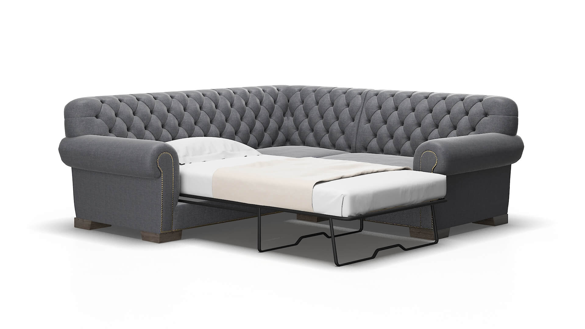 Chester Notion graphite Sectional sleeper Espresso Legs  2