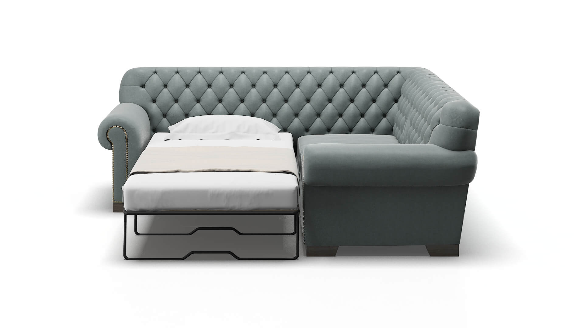 Chester Oakley Baltic Sectional Sleeper Espresso legs 1