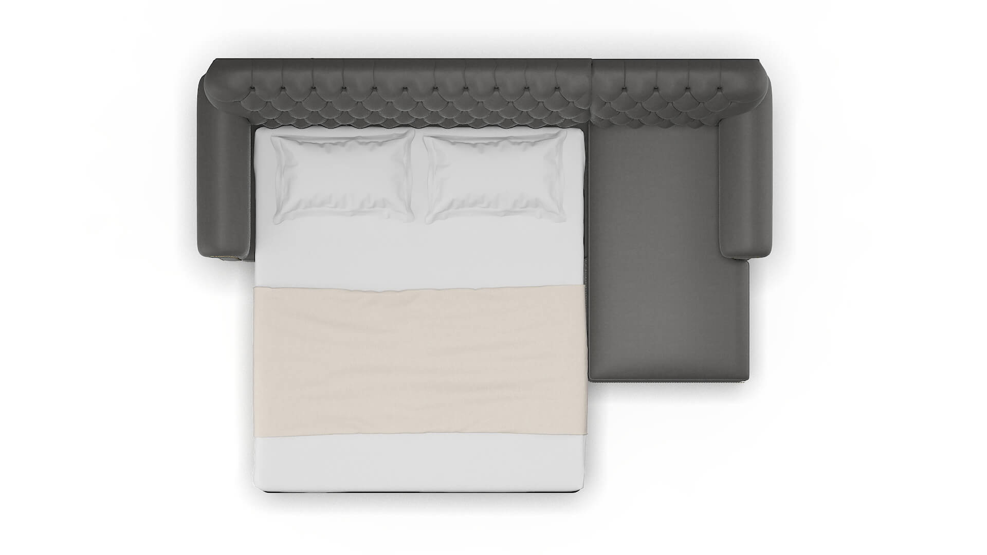 Chester Oakley Charcoal Panel Sleeper Espresso legs 3