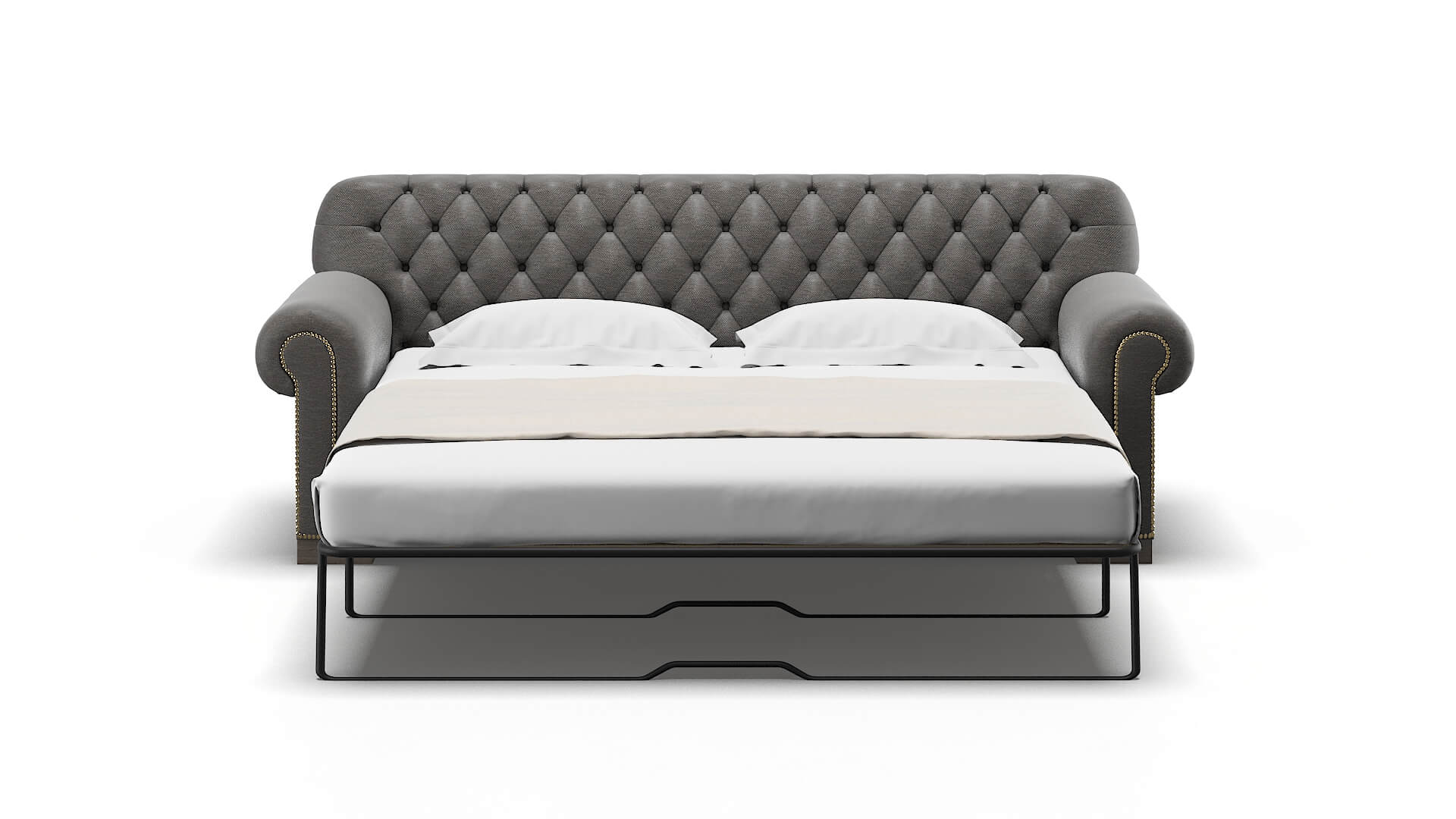 Chester Oscar Grey Sofa Sleeper Espresso legs 1