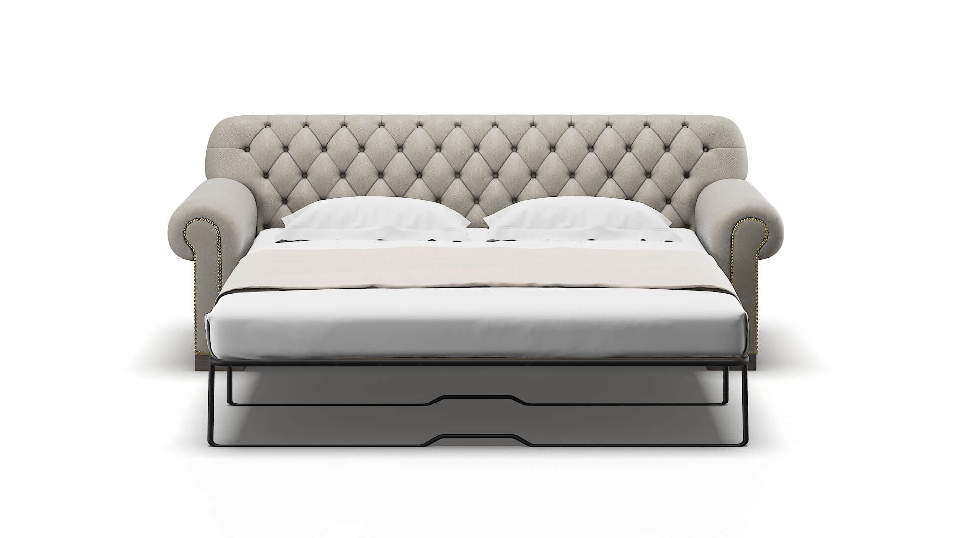 Chester Oscar Silver Sofa Sleeper Espresso legs 1