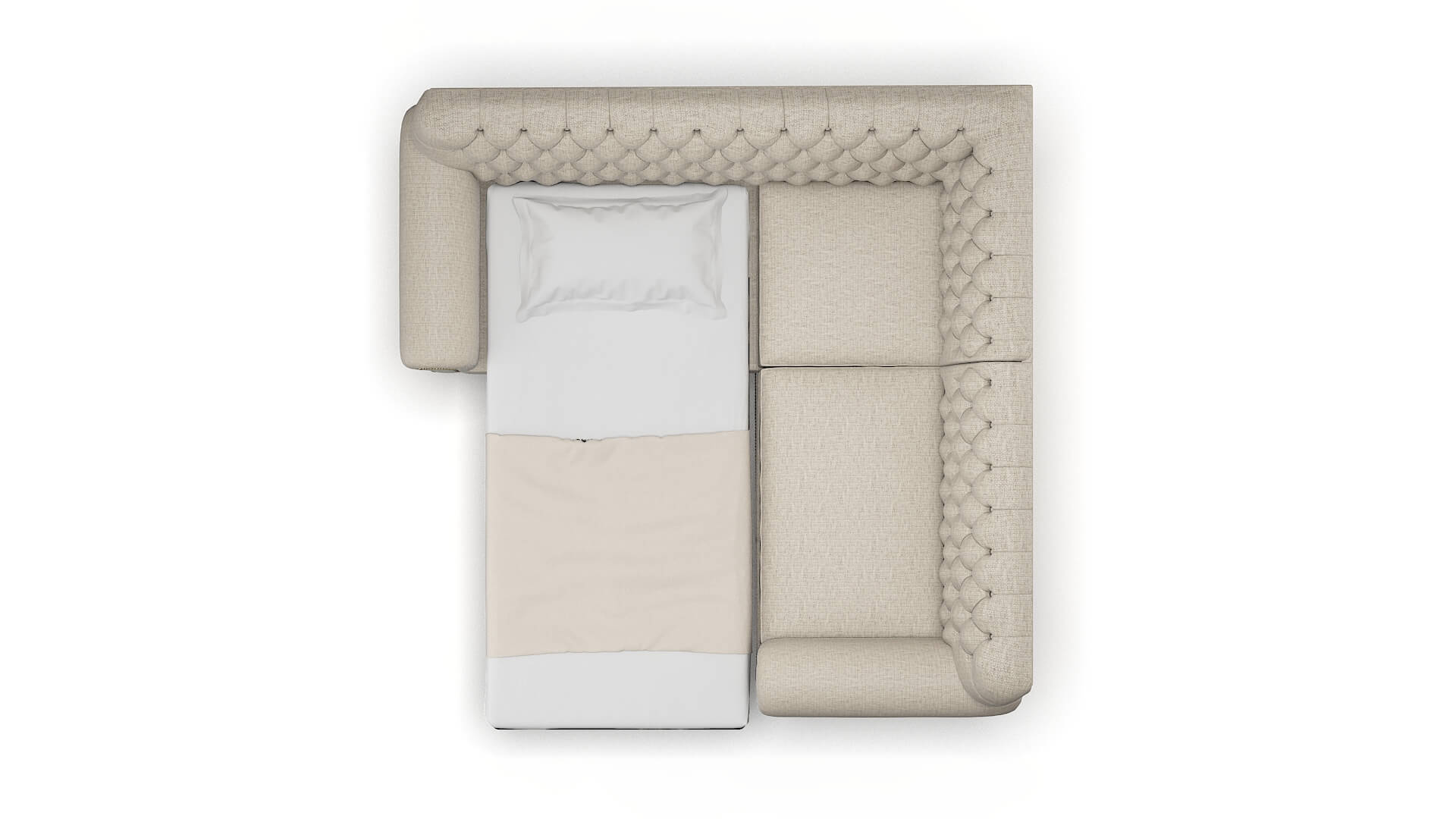 Chester Parker Wheat Sectional Sleeper Espresso legs 3