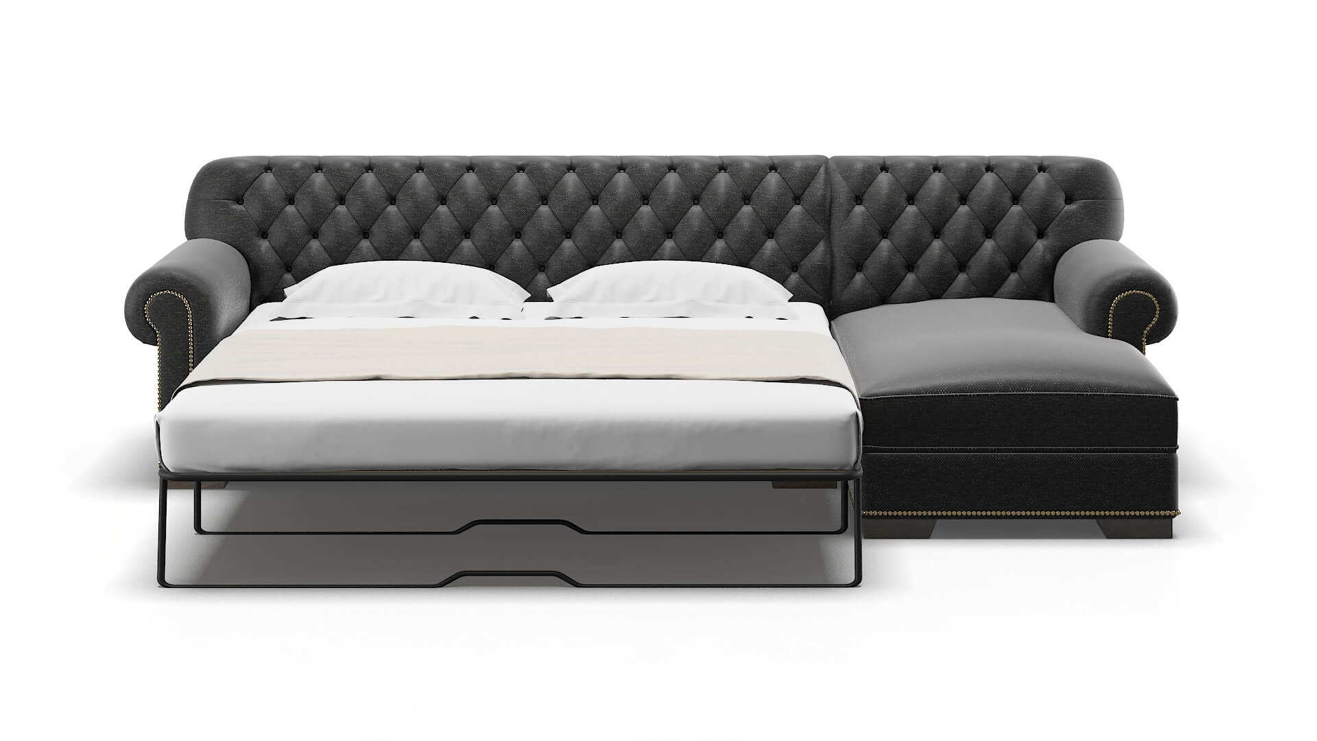 Chester Phoenix Charcoal Panel Sleeper Espresso legs 1