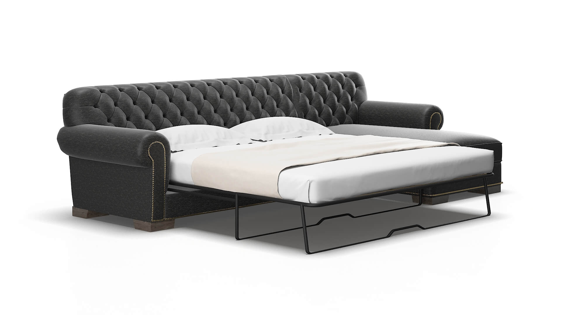 Chester Phoenix Charcoal Panel Sleeper Espresso legs 2